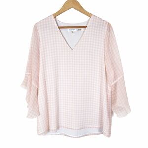 Calvin Klein Pink Gingham Blouse